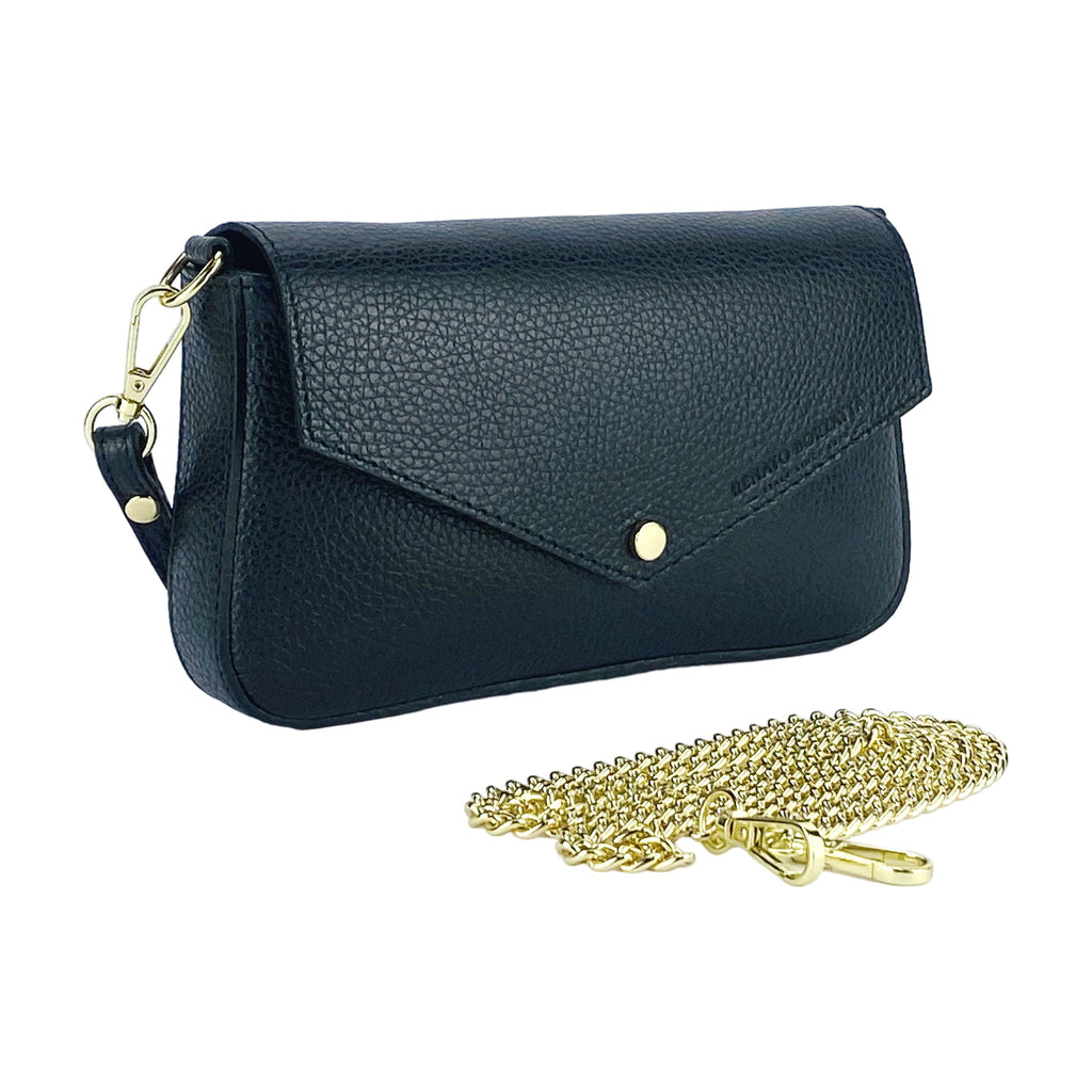 NOIR — Bolso Cadena Cuero Negro | MaisonGrozavu
