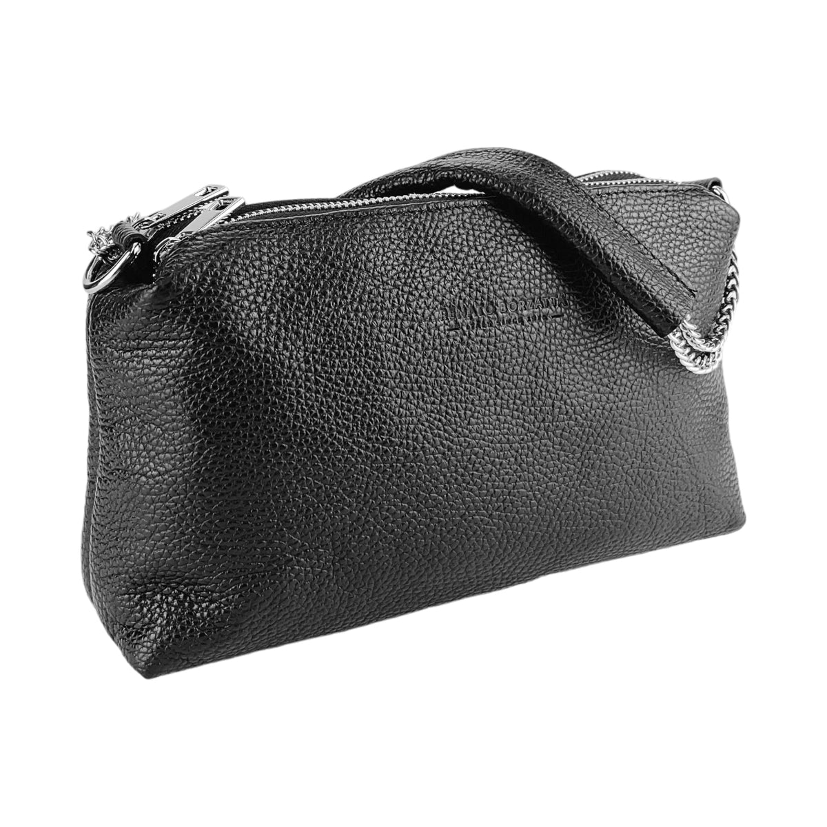 ECLIPSE — Bolso Mano Cuero Negro | MaisonGrozavu