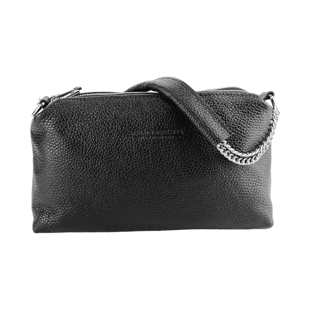 ECLIPSE — Bolso Mano Cuero Negro | MaisonGrozavu
