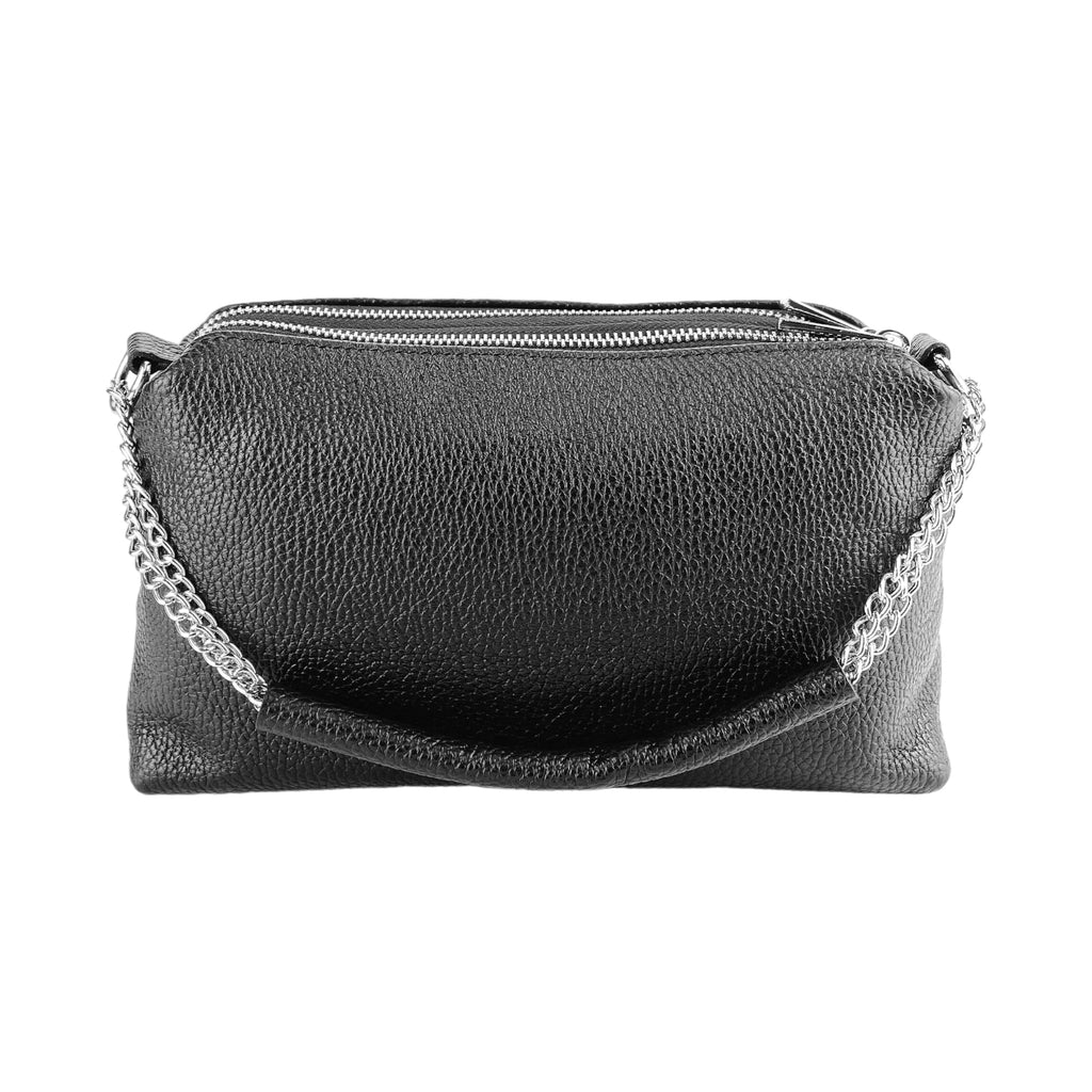 ECLIPSE — Bolso Mano Cuero Negro | MaisonGrozavu