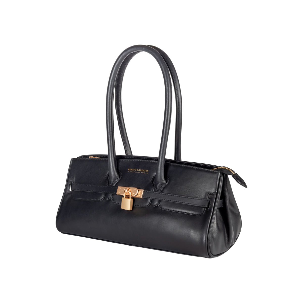 ARIANNA — Bolso Hombro Cuero Sauvage Negro | MaisonGrozavu