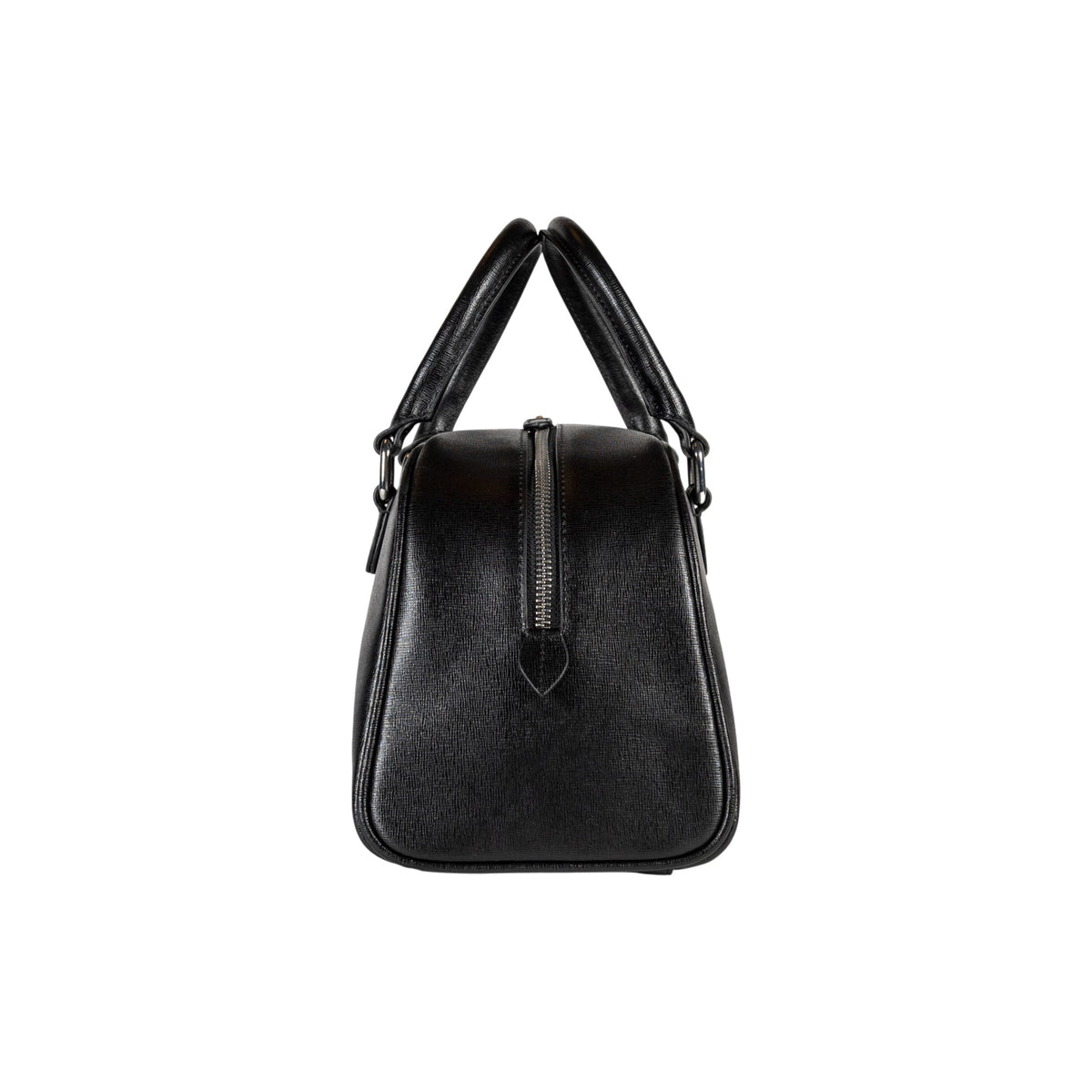 VIRGINIA — Bolso Bowling Cuero Saffiano Negro | MaisonGrozavu