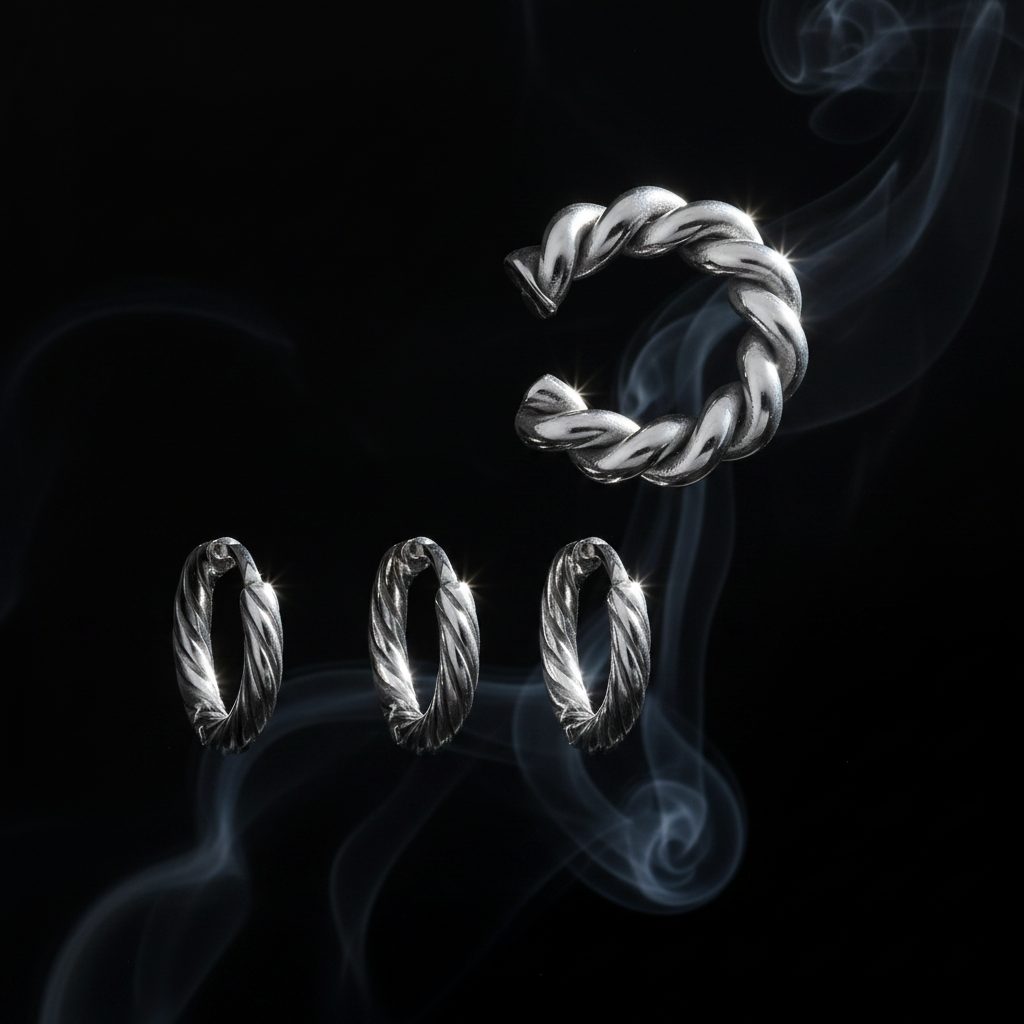Dark Luxury Earrings Close-up
