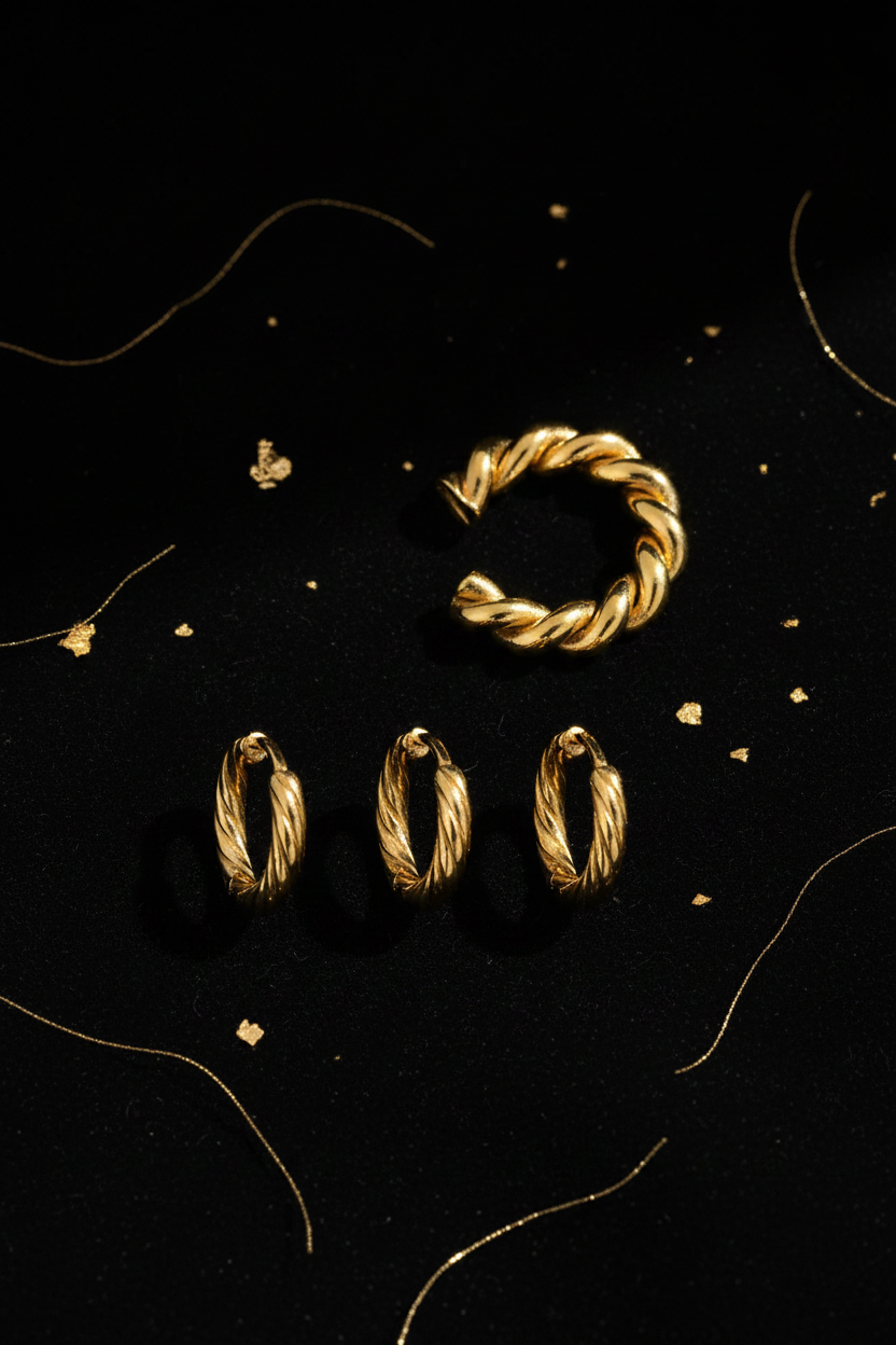 Dark Luxury Earrings Editorial
