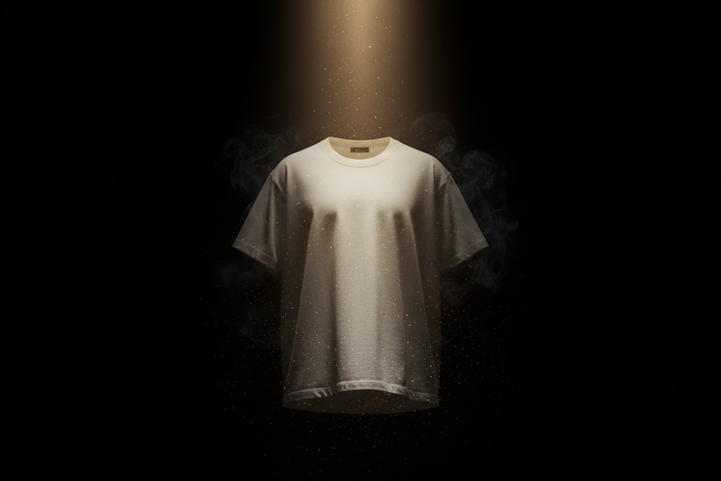 Resilient Ivory Tee - Dark Luxury Void
